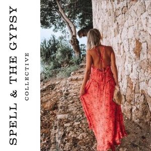 spell celestial midi dress
